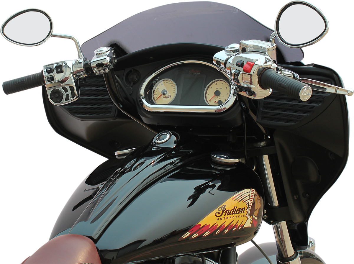 KLOCK WERKS Klip Hanger Handlebar for Indian - 12" - Black/Chrome KWH-04-9011-BC