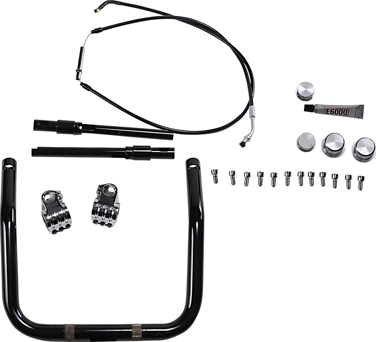 KLOCK WERKS Klip Hanger Handlebar for Indian - 12" - Black/Chrome KWH-04-9011-BC