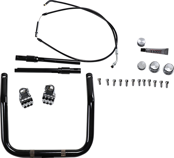 KLOCK WERKS Klip Hanger Handlebar for Indian - 12" - Black/Chrome KWH-04-9011-BC