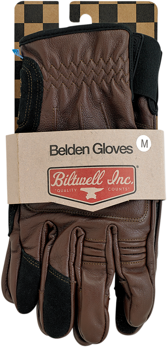 BILTWELL Belden Gloves - Chocolate/Black - 2XL 1505-0201-306