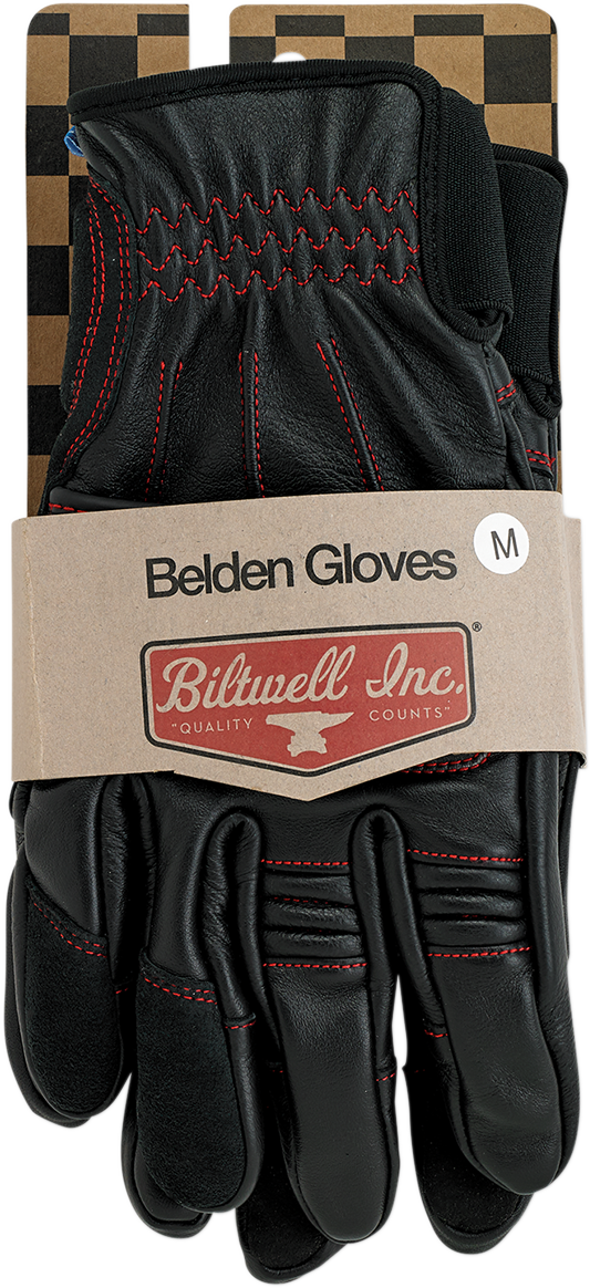 BILTWELL Belden Gloves - Redline - XS 1505-0108-301
