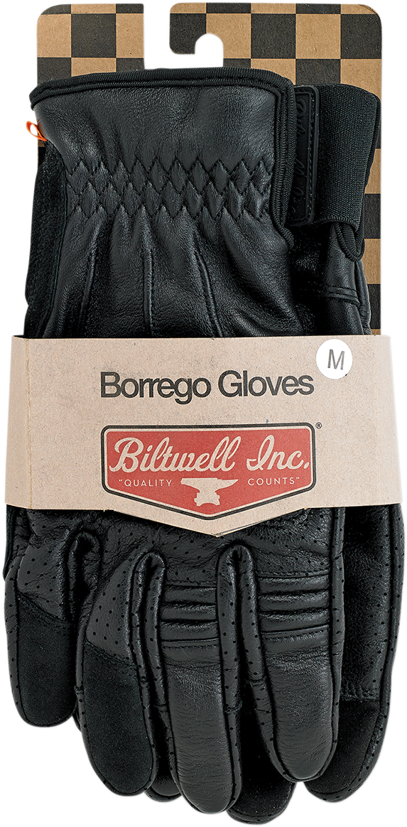 BILTWELL Borrego Gloves - Black - 2XL 1506-0101-306
