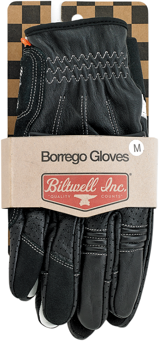 BILTWELL Borrego Gloves - Black/Cement - Large 1506-0104-304