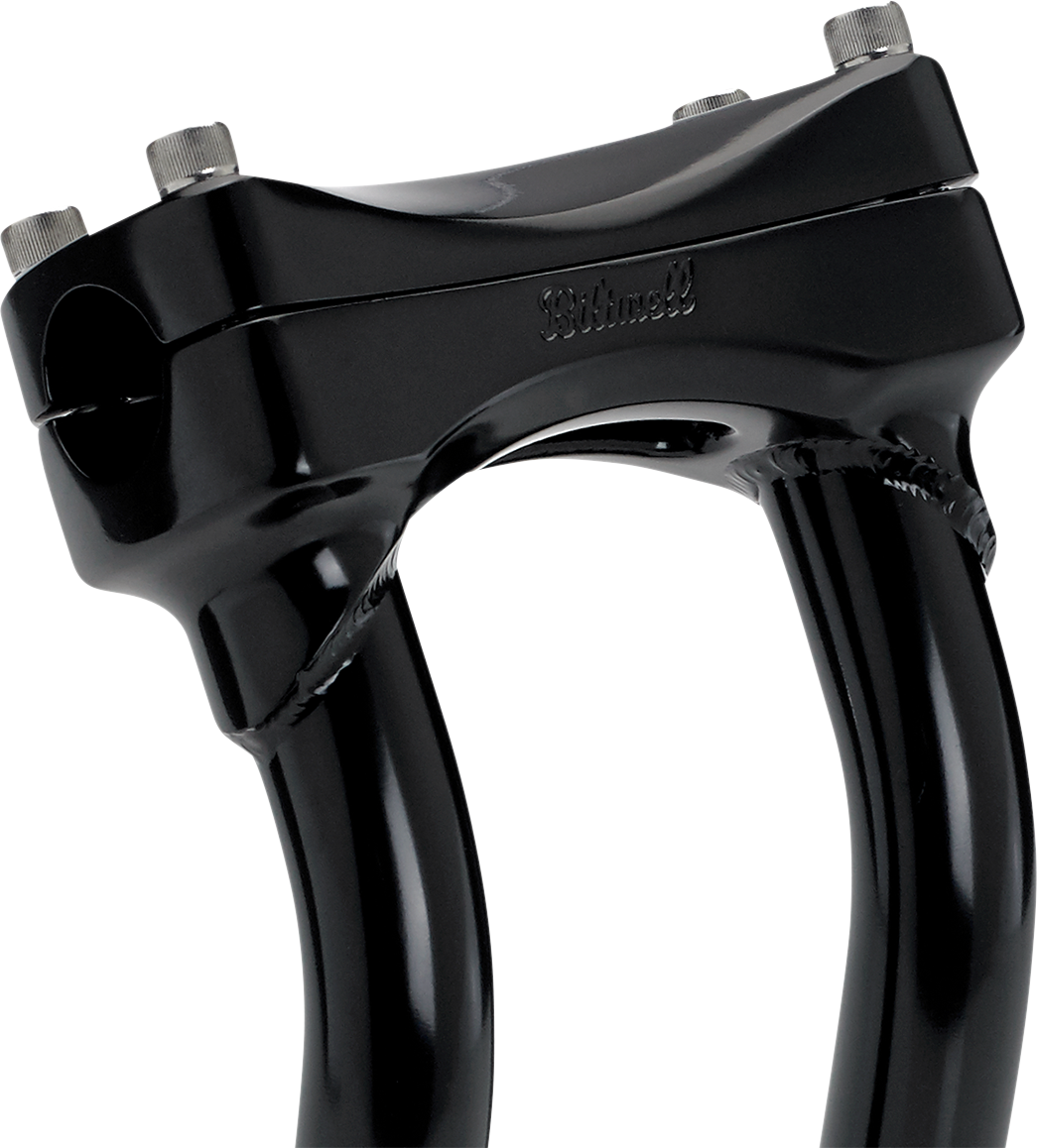 BILTWELL Murdock O/S Risers - Pullback - 10" - Black 6414-201-10