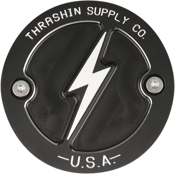 THRASHIN SUPPLY CO. Points Cover - Dished - Black - 2 Hole - M8 TSC-3027-4
