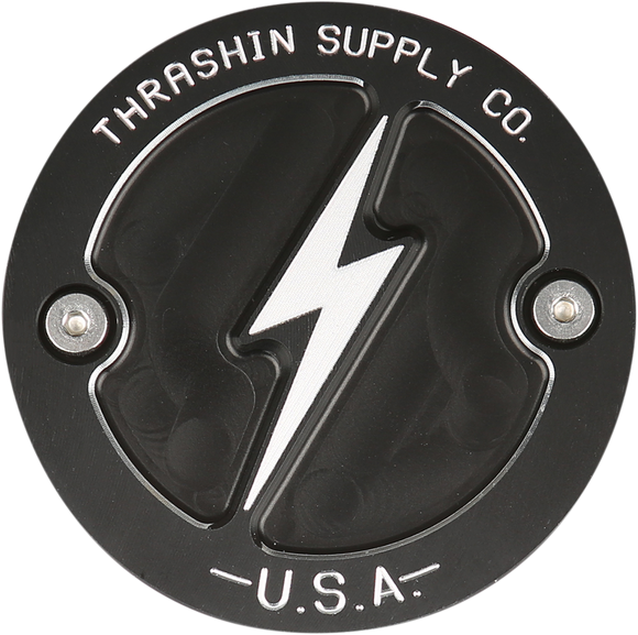 THRASHIN SUPPLY CO. Points Cover - Dished - Black - 2 Hole - M8 TSC-3027-4