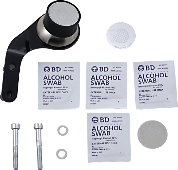 KLOCK WERKS iOmounts* Device Mount - Handlebar Mount - Left - GL1500 - Black KWD-06-0388