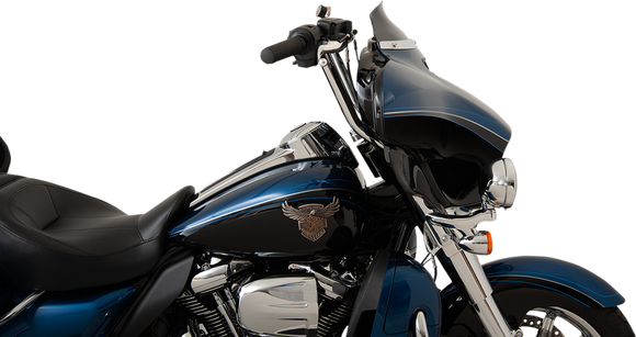 KLOCK WERKS Flare* Windshield - 4" - Black - '14-'23 FLH KWW-01-0404