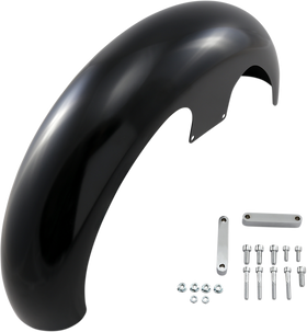 KLOCK WERKS Wrapper Front Fender - Black - Steel - 21