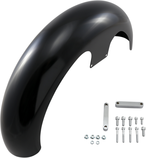 KLOCK WERKS Wrapper Front Fender - Black - Steel - 21