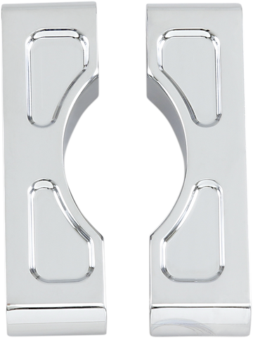 KLOCK WERKS Hugger Front Fender Mounting Blocks - For 21" Wheels - Chrome KWFS-01-0102-C