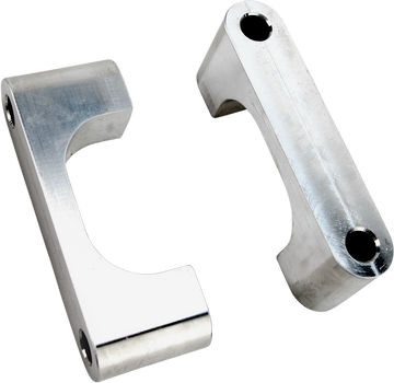 KLOCK WERKS Hugger Front Fender Mounting Blocks - For 21" Wheels - Chrome KWFS-02-0106-C