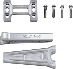 SLYFOX Handlebar Riser Kit - Straight - 1" Clamping - 6" Rise - Raw TM-SLY3