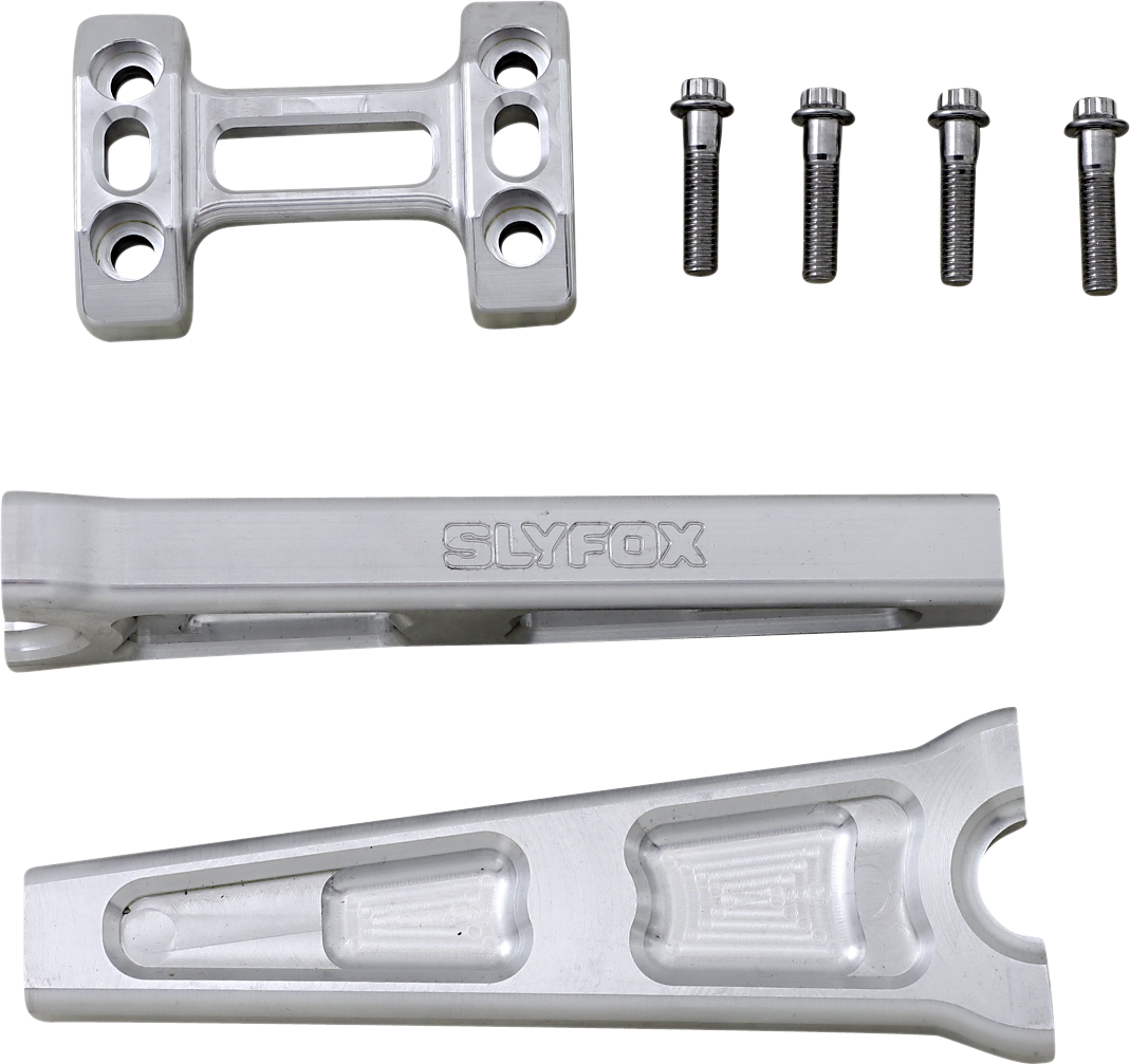 SLYFOX Handlebar Riser Kit - Straight - 1" Clamping - 8" Rise - Raw TM-SLY5