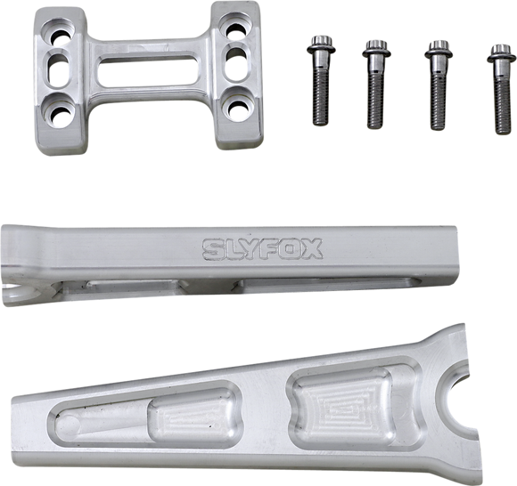 SLYFOX Handlebar Riser Kit - Straight - 1" Clamping - 8" Rise - Raw TM-SLY5