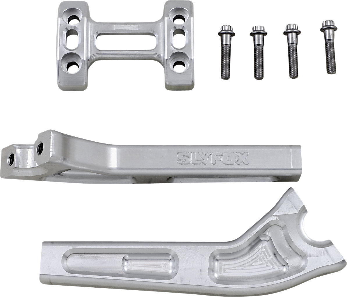 SLYFOX Handlebar Riser Kit - Pullback - 1" Clamping - 8" Rise - Raw TM-SLY11