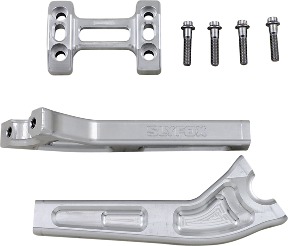 SLYFOX Handlebar Riser Kit - Pullback - 1" Clamping - 8" Rise - Raw TM-SLY11