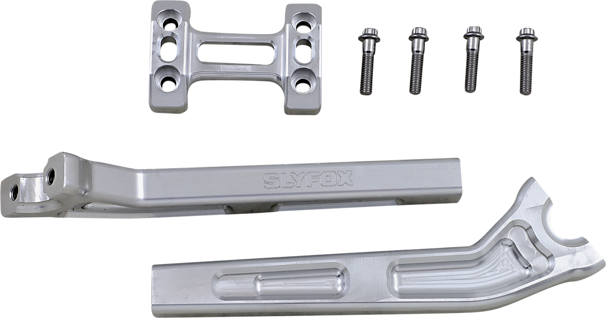 SLYFOX Handlebar Riser Kit - Pullback - 1" Clamping - 10" Rise - Raw TM-SLY13