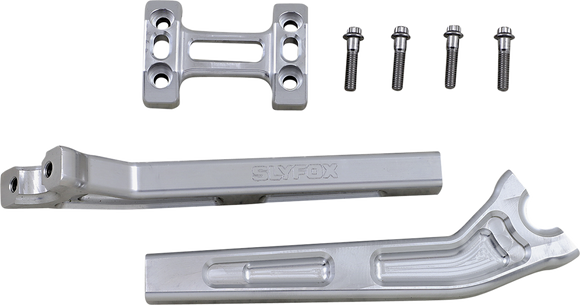 SLYFOX Handlebar Riser Kit - Pullback - 1" Clamping - 10" Rise - Raw TM-SLY13