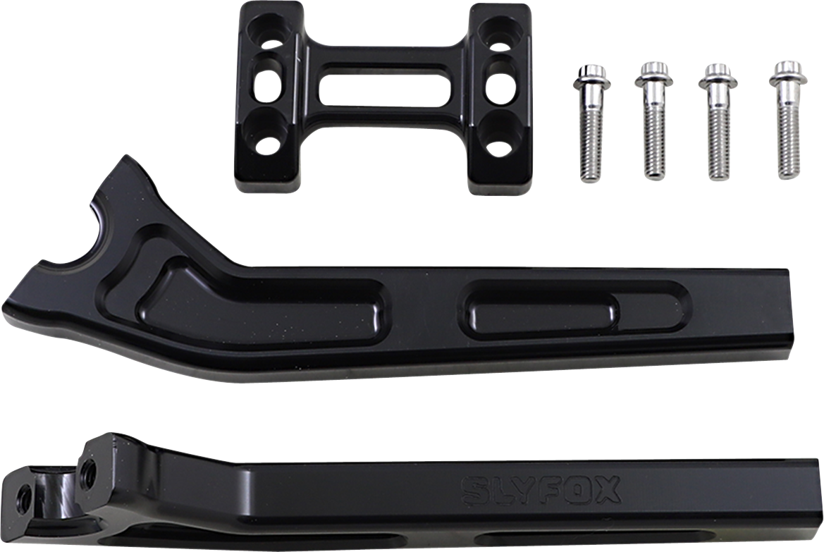 SLYFOX Handlebar Riser Kit - Pullback - 1" Clamping - 10" Rise - Black TM-SLY14