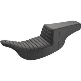 SADDLEMEN - STEP UP SEAT - BLACK, FRONT TUCK N ROLL - '97-07 FLT & FLH