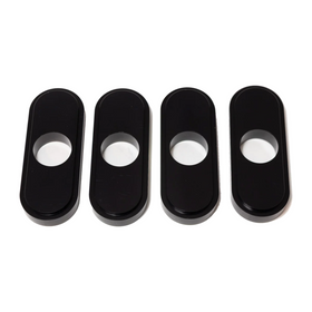 1" pullback mounting blocks for OG Top Triple Tree, black anodized 6061 T6 aluminum riser adapters for Harley‑Davidson