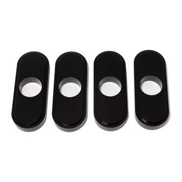 1" pullback mounting blocks for OG Top Triple Tree, black anodized 6061 T6 aluminum riser adapters for Harley‑Davidson