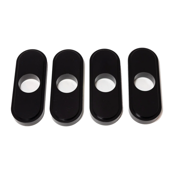 1" pullback mounting blocks for OG Top Triple Tree, black anodized 6061 T6 aluminum riser adapters for Harley‑Davidson