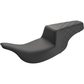 SADDLEMEN - STEP UP SEAT - BLACK, REAR DIAMOND STITCH - '97-07 FLH & FLT
