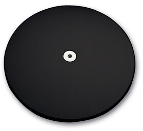 Smooth black billet CNC air cleaner cover, 6.28-inch, fits Harley-Davidson Big Twin 1984–1999, chrome center bolt