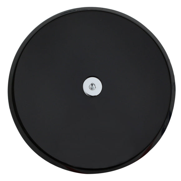 Pro-One Smooth billet aluminum air cleaner cover, black anodized, 5.485-inch diameter, fits Arlen Ness Big Sucker and S&S Stealth filters for Harley-Davidson