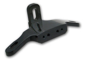 204500B black anodized CNC billet aluminum Evo top motor mount, smooth finish, fits Evo motors 1984-1999