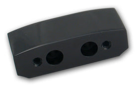 204530B black anodized billet aluminum motor mount spacer 1-1/4 inch for Harley-Davidson EVO 1984-1999, CNC machined with two large holes and two threaded bolt holes