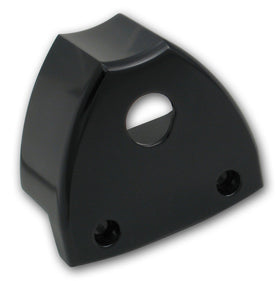 Black anodized billet aluminum key switch bracket for Harley-Davidson EVO 1984–1999, mounts up or down