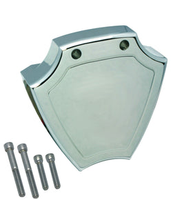 Smooth chrome billet aluminum coil cover for Harley-Davidson EVO 1984-1999 with chrome mounting bolts