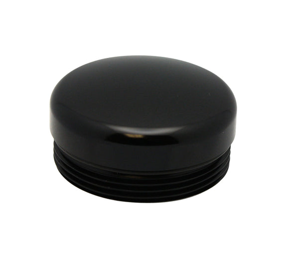 Black replacement Stash Tube cap, threaded with included O-ring, fits Pro-One Stash Tubes