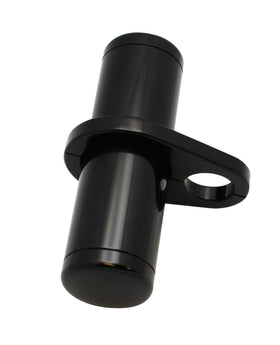 210500B 7-inch black billet aluminum motorcycle stash tube with mounting clamp, fits 1-1/4 inch frame