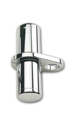 7-inch chrome-plated billet aluminum stash tube with mounting clamp for 1.5-inch motorcycle frame, waterproof o-ring cap