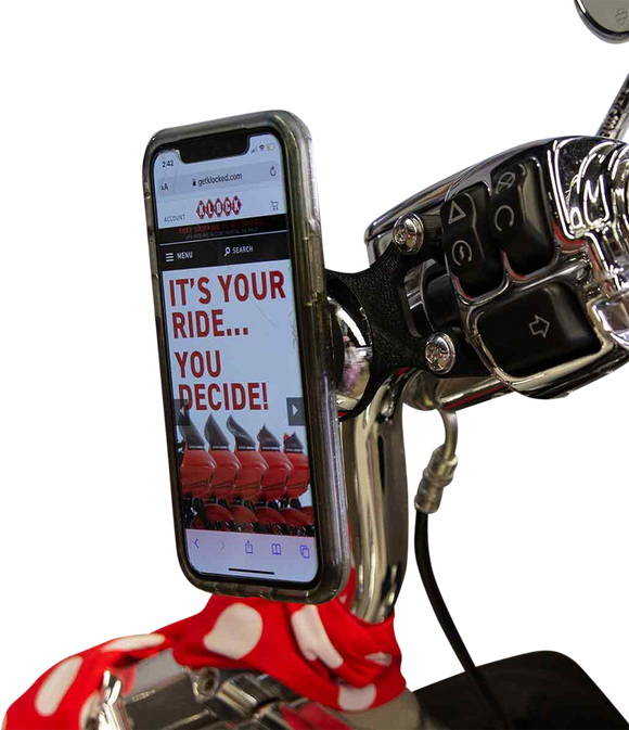 KLOCK WERKS iOmounts* Device Mount - Handlebar Mount - Black KWD-01-0605-B