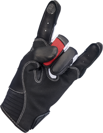 BILTWELL Bridgeport Gloves - Red - Large 1509-0801-304