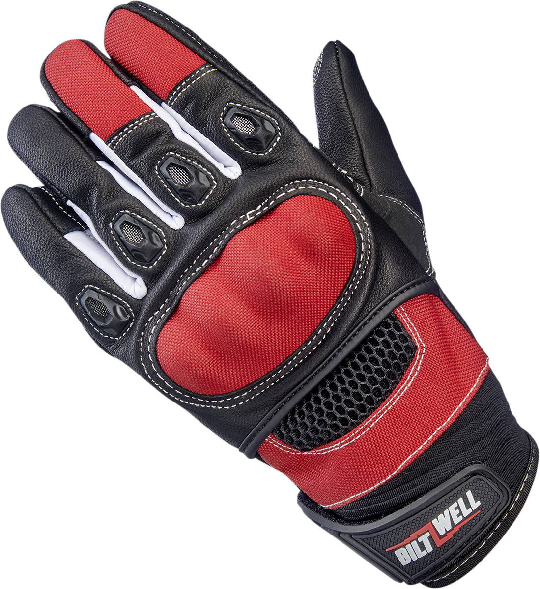 BILTWELL Bridgeport Gloves - Red - Small 1509-0801-302