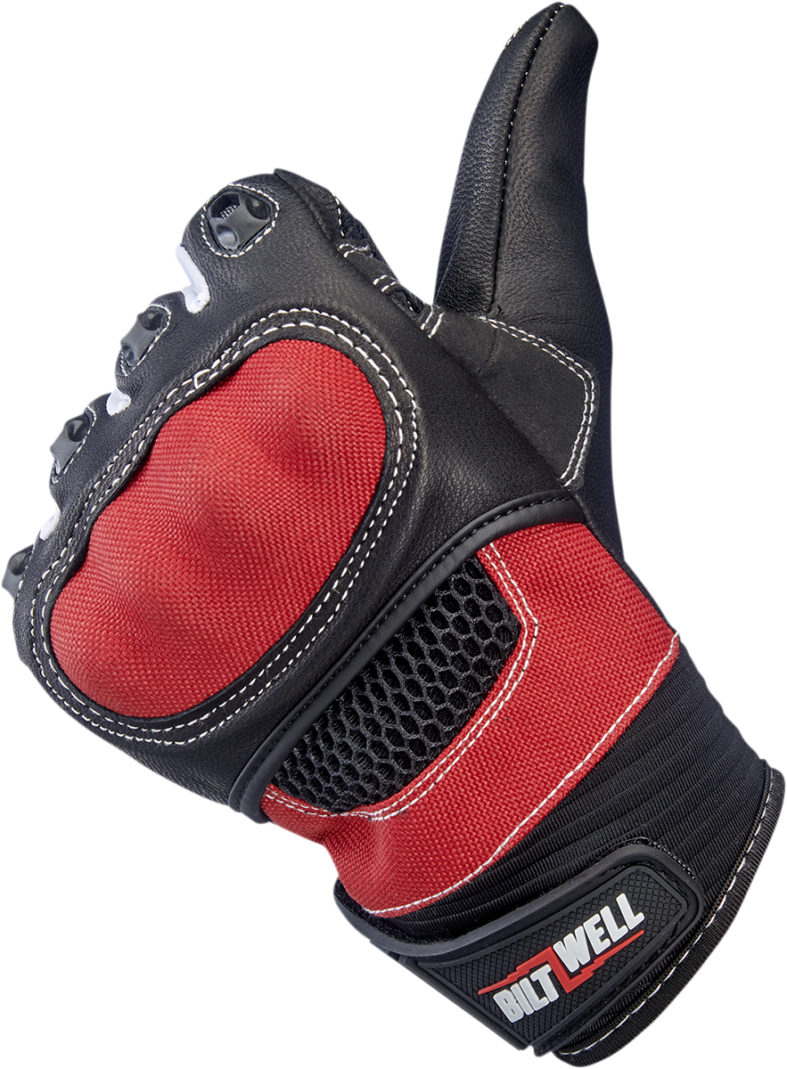 BILTWELL Bridgeport Gloves - Red - Small 1509-0801-302