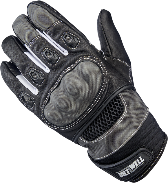 BILTWELL Bridgeport Gloves - Gray - Large 1509-1101-304
