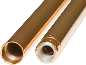 CUSTOM CYCLE ENGINEERING Inverted Fork Tubes - 43 mm - Stock - Gold 710072