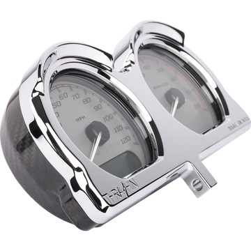 Thrashin Supply Co. Gauge Relocation Kit Chrome Front