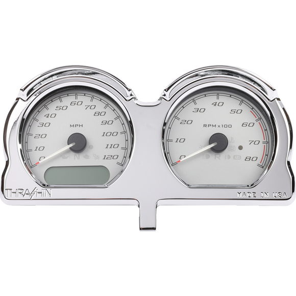 Thrashin Supply Co. Gauge Relocation Kit Chrome Front