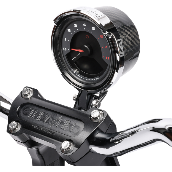Thrashin Supply Co. chrome gauge relocation kit TSC-2710-3 for Harley FXLRS Low Rider S FXLRST Low Rider ST FXBB Street Bob
