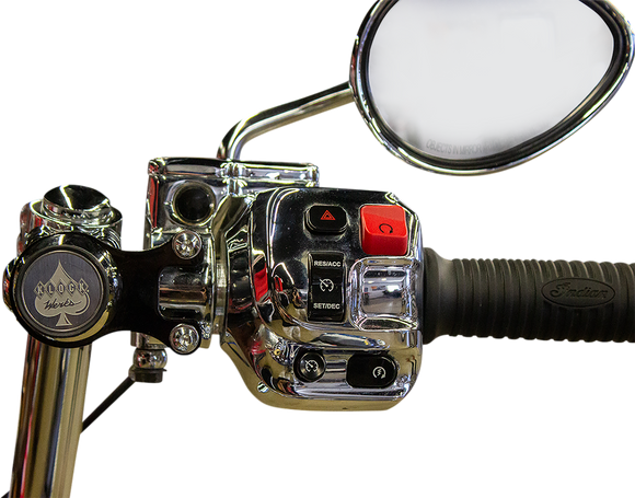 KLOCK WERKS iOmount* for Indian - Ambidextrous Mount - Black - Touring KWD-04-0606-B