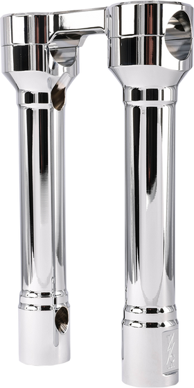 THRASHIN SUPPLY CO. Hole Shot Risers - 8" - Chrome TSC-8100-3