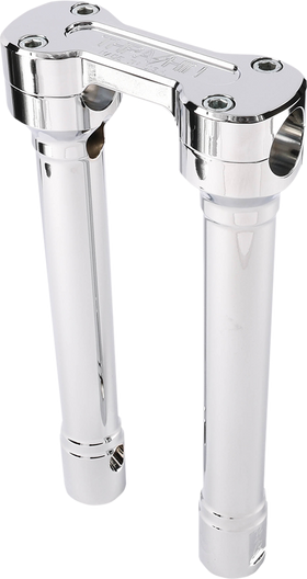 THRASHIN SUPPLY CO. Hole Shot Risers - 10" - Chrome TSC-1010-3